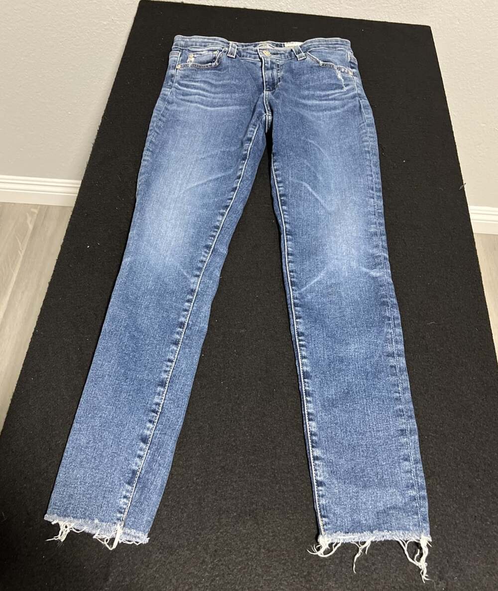 AG Adriano Goldschmied Jeans Legging Ankle Super Skinny 27R Blue USA MADE